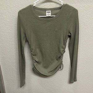 Long sleeve camo green shirt. Brand: PINK